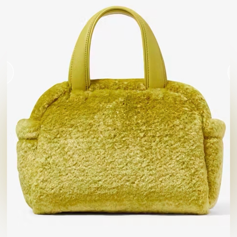 ♠️kate spade Apres Chic Faux Shearling Bag, Citron Sapphire NWT and dust bag. - Picture 4 of 5
